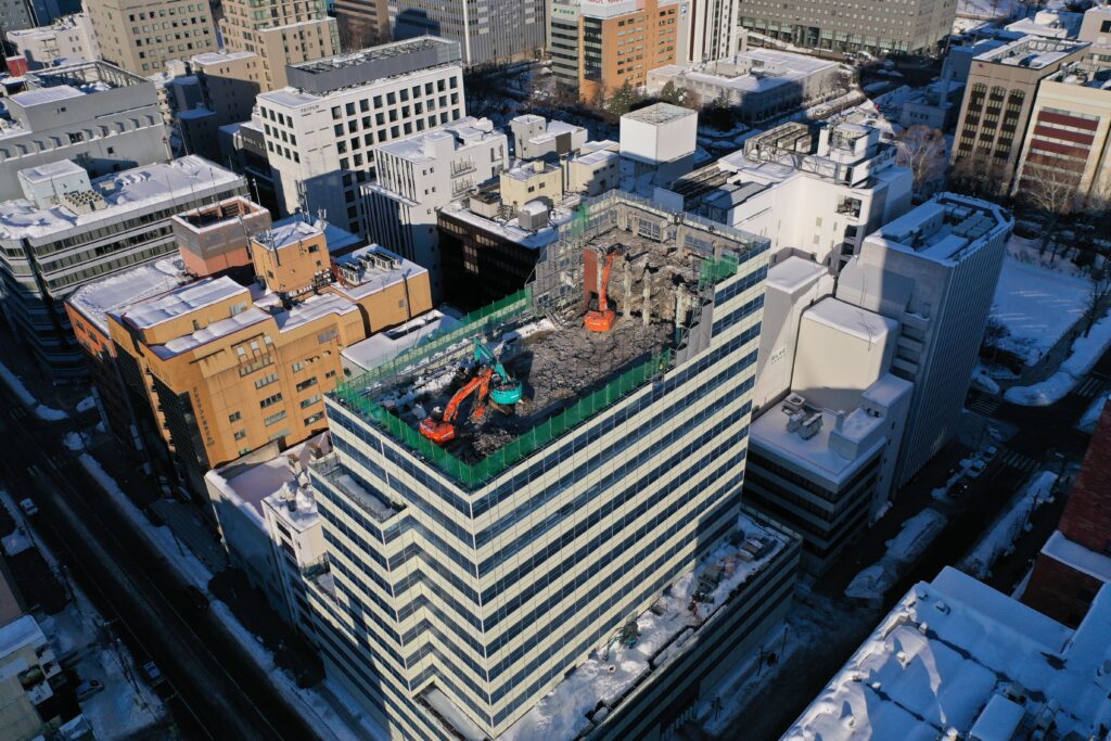 (仮称)札幌南1条プロジェクト既存建物地上解体工事